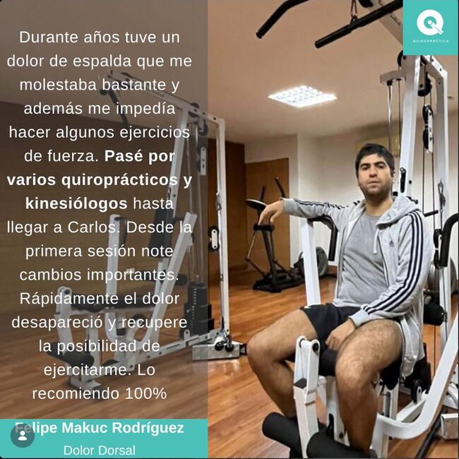 Testimonio de Felipe Makuc Rodríguez — dolor dorsal